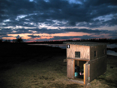 Photo hide at Lake Hornborga