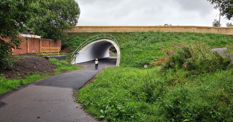 New underpass on the cyclepath KSDR� Fraser Simpson