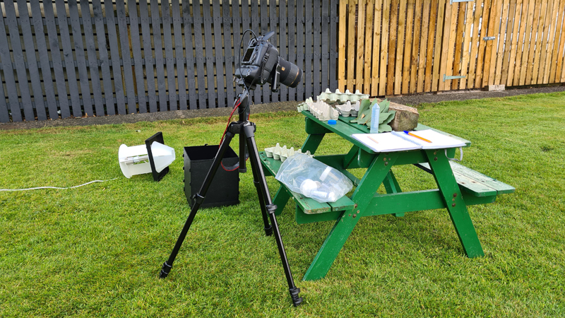 Moth trapping, logging and photography in the garden � Fraser Simpson