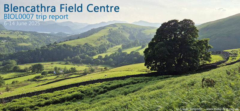 New trip report from Blencathra Field Centre, 6-14 June 2025