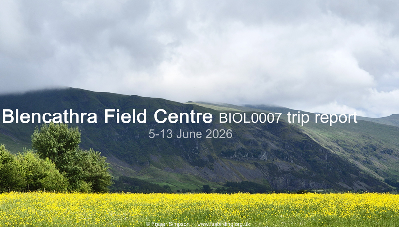New trip report from Blencathra Field Centre,5-13 June 2026