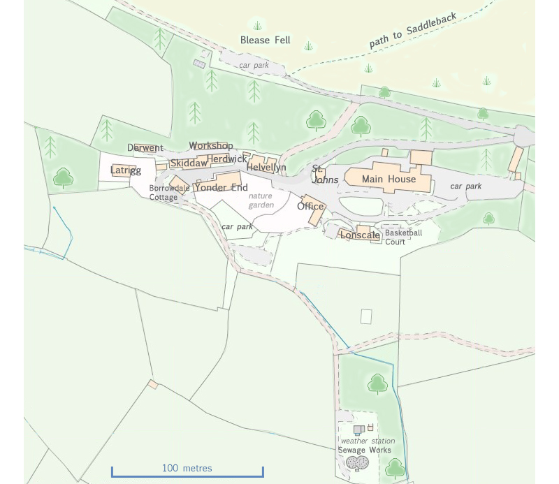 Map of Blencathra FSC Field Centre