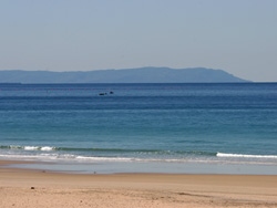 View of Morocco from Zahara de los Atunes
