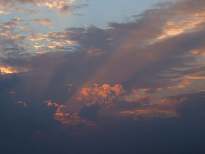 Crepuscular rays over Firth of Clyde, Ayrshire, Scotland � 22 July 2006 � 2006 Fraser Simpson