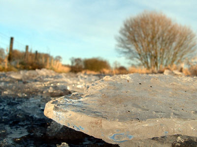 Ice at Loudoun Kirk, Ayrshire, Scotland � 30 December 2003 � 2003 Fraser Simpson