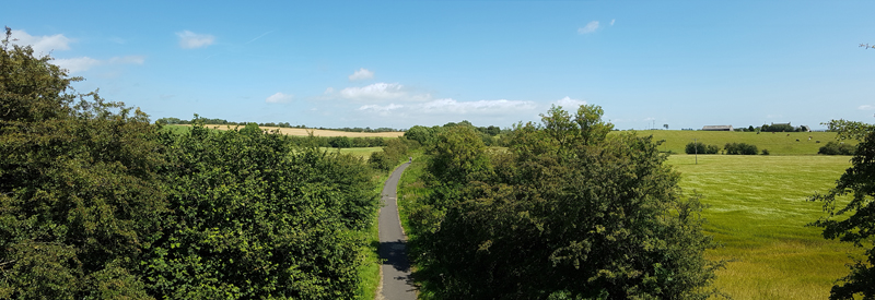 View from the bridge on the unclassified road: Yellowhammer, Whitethroat, Grey Partridge, etc. (Knockentiber-Springside disused railway line)  Fraser Simpson