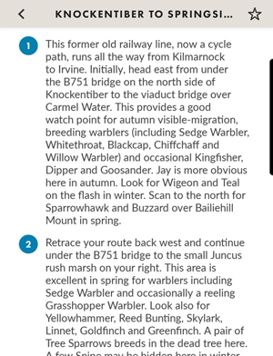 Where to Watch Birds in Scotland - SOC's free mobile app - Knockentiber to Springside disused railway line