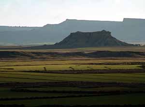 Approaching Las Bardenas Reales