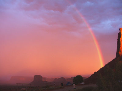 Rainbow over Monument Valley, Arizona � 5 August 2006 � 2103h � 2006,Fraser Simpson